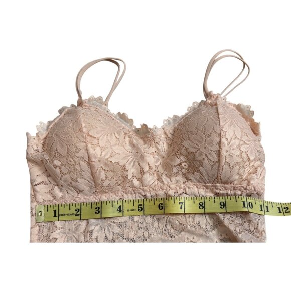 Lace Bralette Set Of 3 White Peach & Black Colors Floral Design Women One Size - Picture 13 of 16